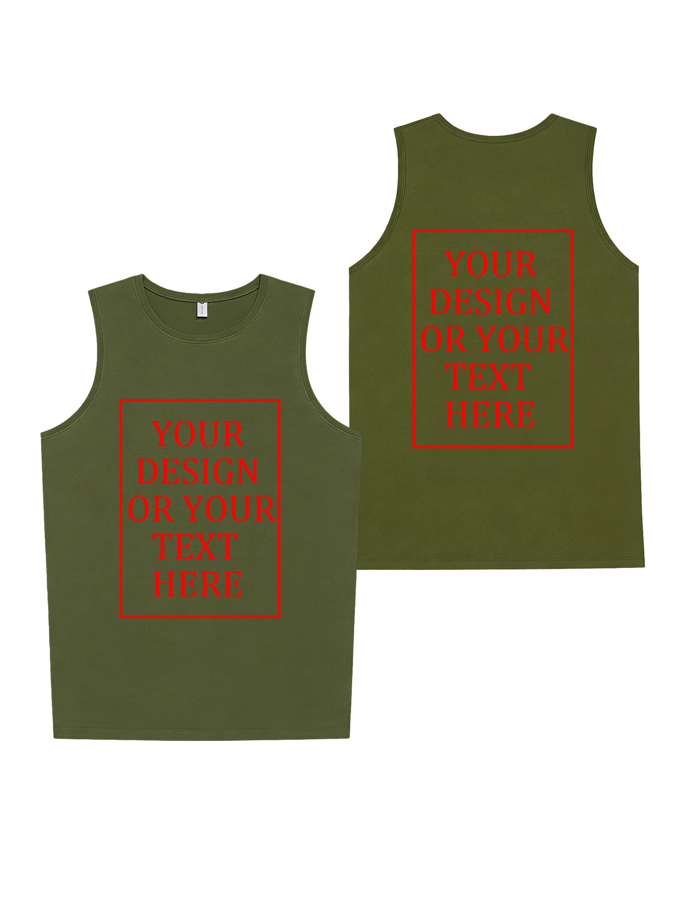 Men's Custom Vest - Add your own photo/pattern/text design | 100% Cotton | Machine washable crew neck vest, suitable for summer, Valentine's Day, and holiday gifts. Personalized vest.