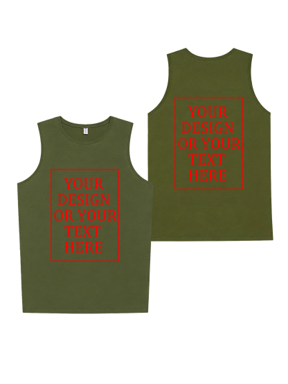 Men's Custom Vest - Add your own photo/pattern/text design | 100% Cotton | Machine washable crew neck vest, suitable for summer, Valentine's Day, and holiday gifts. Personalized vest.