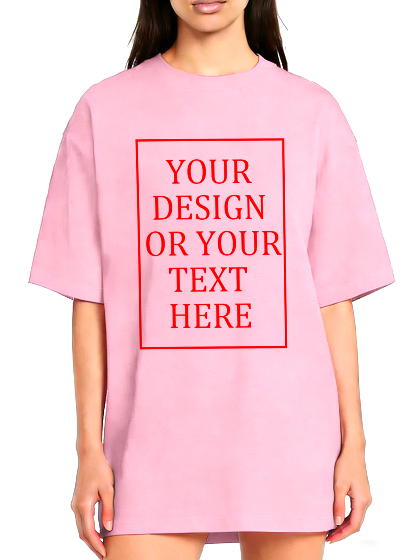 Women's Custom Short-Sleeve T-Shirt - Add Your Own Photo/Pattern/Text Design | 100% Cotton | Machine Washable Crew Neck Short-Sleeve T-Shirt, Suitable for Summer, Valentine's Day, and Holiday Gifts. Personalized Short-Sleeve T-Shirt.