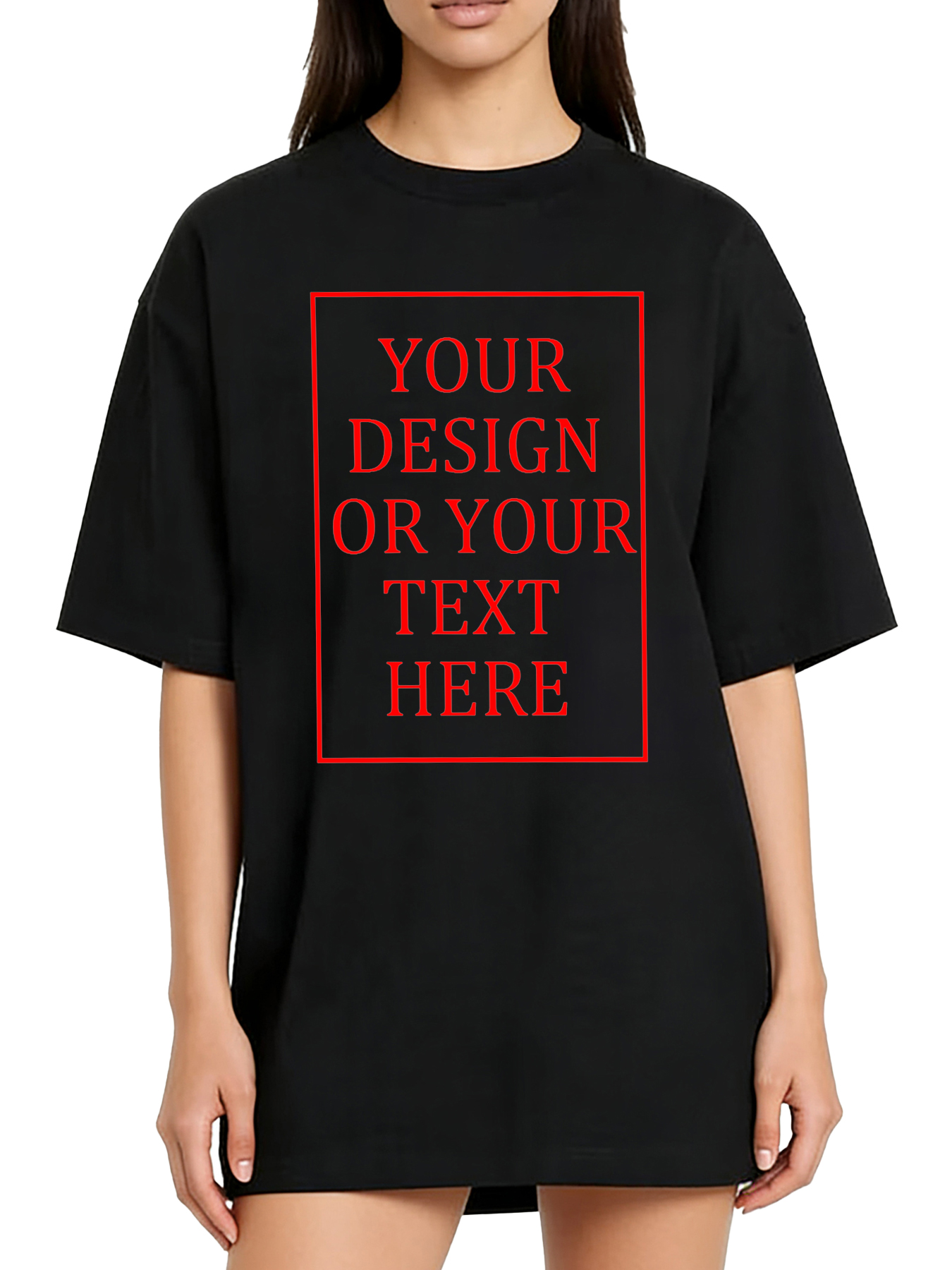 Women's Custom Short-Sleeve T-Shirt - Add Your Own Photo/Pattern/Text Design | 100% Cotton | Machine Washable Crew Neck Short-Sleeve T-Shirt, Suitable for Summer, Valentine's Day, and Holiday Gifts. Personalized Short-Sleeve T-Shirt.