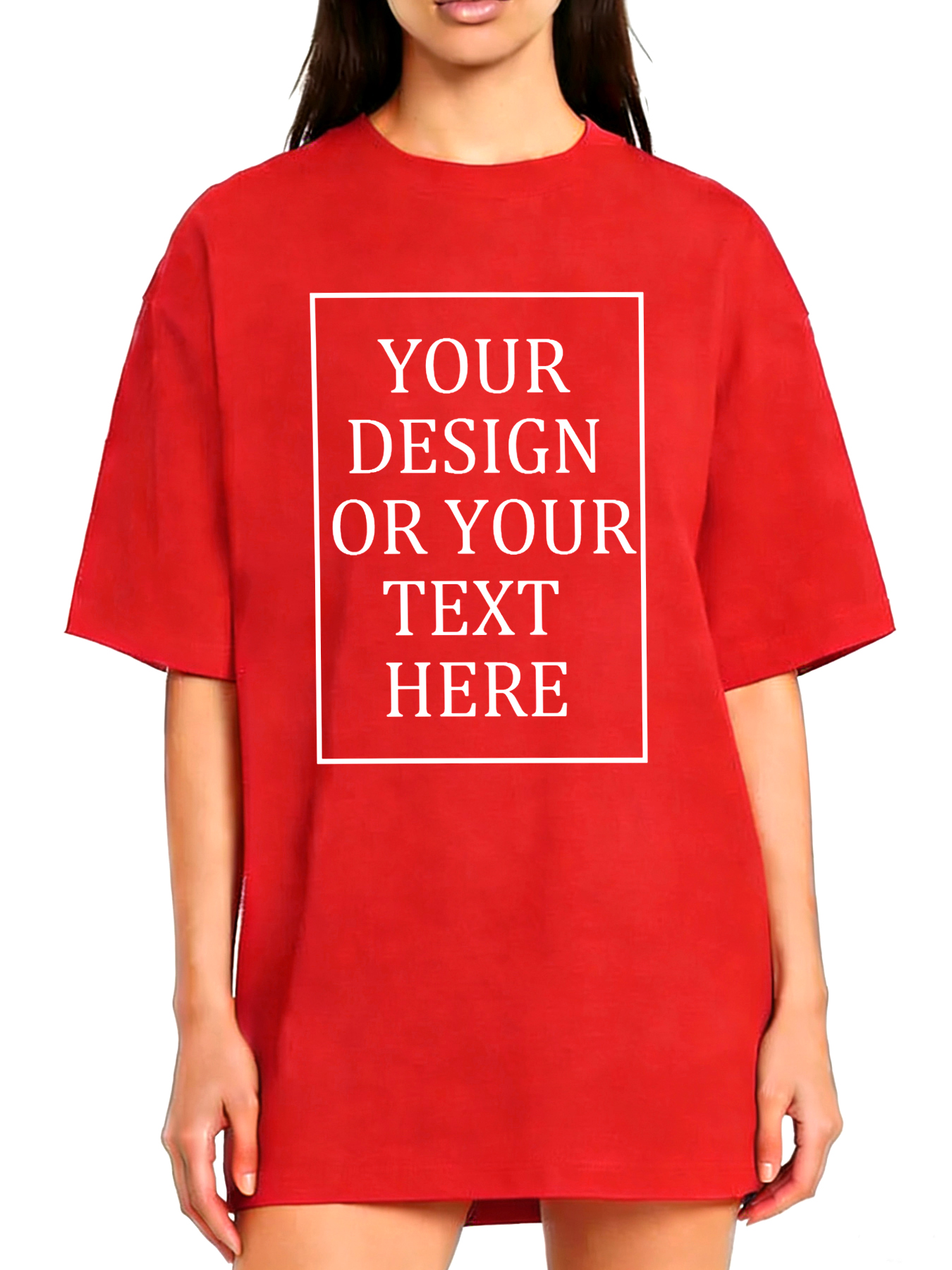 Women's Custom Short-Sleeve T-Shirt - Add Your Own Photo/Pattern/Text Design | 100% Cotton | Machine Washable Crew Neck Short-Sleeve T-Shirt, Suitable for Summer, Valentine's Day, and Holiday Gifts. Personalized Short-Sleeve T-Shirt.