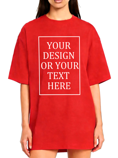 Women's Custom Short-Sleeve T-Shirt - Add Your Own Photo/Pattern/Text Design | 100% Cotton | Machine Washable Crew Neck Short-Sleeve T-Shirt, Suitable for Summer, Valentine's Day, and Holiday Gifts. Personalized Short-Sleeve T-Shirt.