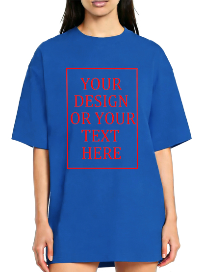 Women's Custom Short-Sleeve T-Shirt - Add Your Own Photo/Pattern/Text Design | 100% Cotton | Machine Washable Crew Neck Short-Sleeve T-Shirt, Suitable for Summer, Valentine's Day, and Holiday Gifts. Personalized Short-Sleeve T-Shirt.