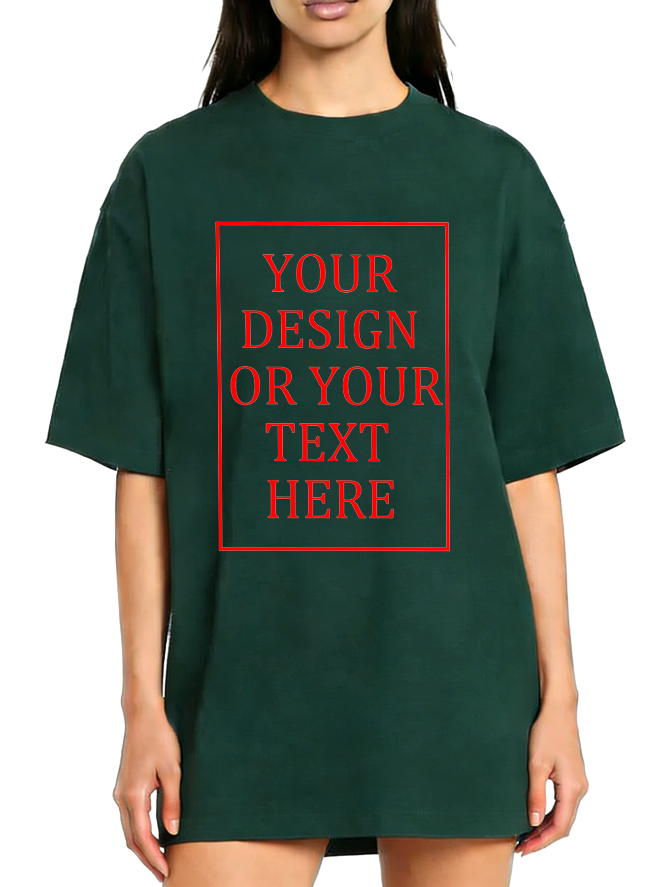 Women's Custom Short-Sleeve T-Shirt - Add Your Own Photo/Pattern/Text Design | 100% Cotton | Machine Washable Crew Neck Short-Sleeve T-Shirt, Suitable for Summer, Valentine's Day, and Holiday Gifts. Personalized Short-Sleeve T-Shirt.