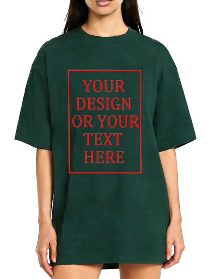 Women's Custom Short-Sleeve T-Shirt - Add Your Own Photo/Pattern/Text Design | 100% Cotton | Machine Washable Crew Neck Short-Sleeve T-Shirt, Suitable for Summer, Valentine's Day, and Holiday Gifts. Personalized Short-Sleeve T-Shirt.