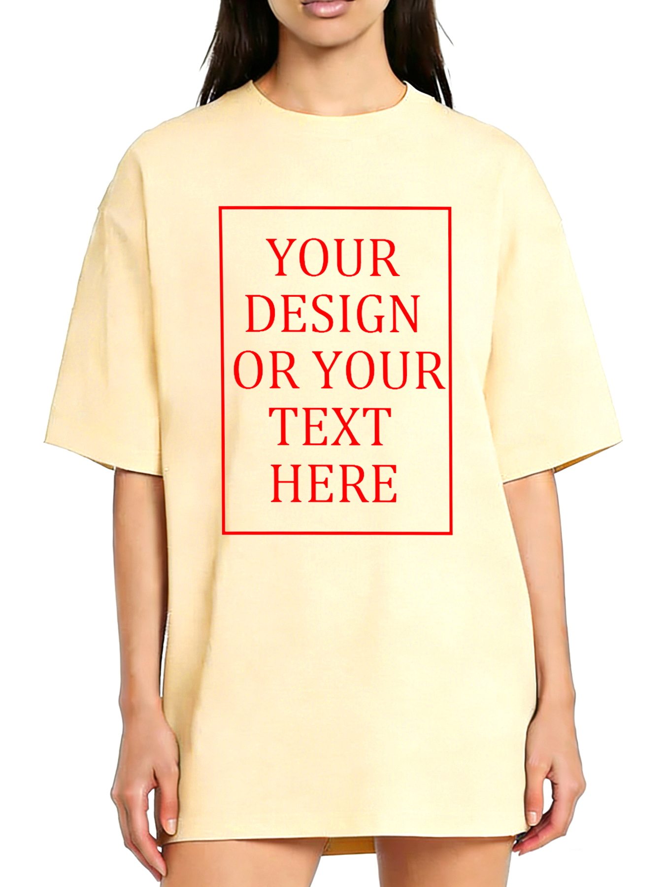 Women's Custom Short-Sleeve T-Shirt - Add Your Own Photo/Pattern/Text Design | 100% Cotton | Machine Washable Crew Neck Short-Sleeve T-Shirt, Suitable for Summer, Valentine's Day, and Holiday Gifts. Personalized Short-Sleeve T-Shirt.