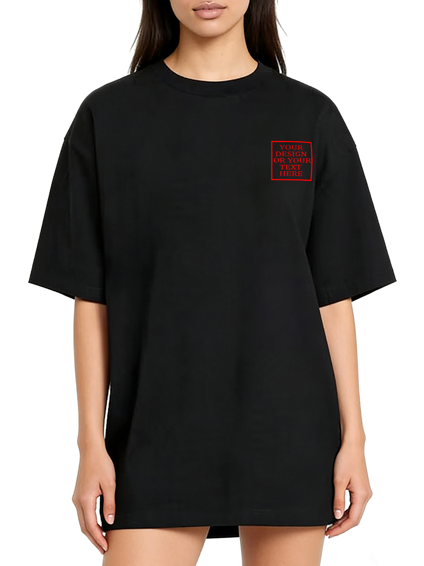 Women's Custom Short-Sleeve T-Shirt - Add Your Own Photo/Pattern/Text Design | 100% Cotton | Machine Washable Crew Neck Short-Sleeve T-Shirt, Ideal for Company Team Building Attire, Work Shirts, and Holiday Gifts. Personalized Short-Sleeve T-Shirt.