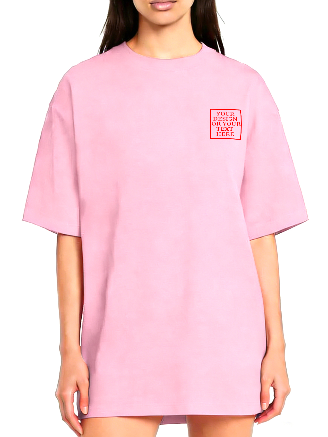 Women's Custom Short-Sleeve T-Shirt - Add Your Own Photo/Pattern/Text Design | 100% Cotton | Machine Washable Crew Neck Short-Sleeve T-Shirt, Ideal for Company Team Building Attire, Work Shirts, and Holiday Gifts. Personalized Short-Sleeve T-Shirt.