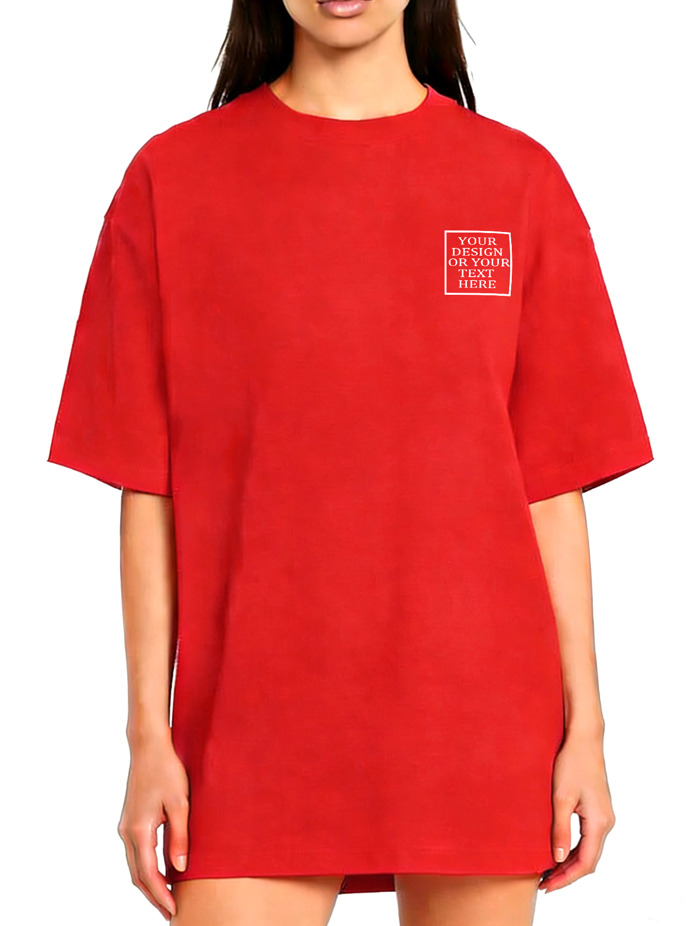 Women's Custom Short-Sleeve T-Shirt - Add Your Own Photo/Pattern/Text Design | 100% Cotton | Machine Washable Crew Neck Short-Sleeve T-Shirt, Ideal for Company Team Building Attire, Work Shirts, and Holiday Gifts. Personalized Short-Sleeve T-Shirt.