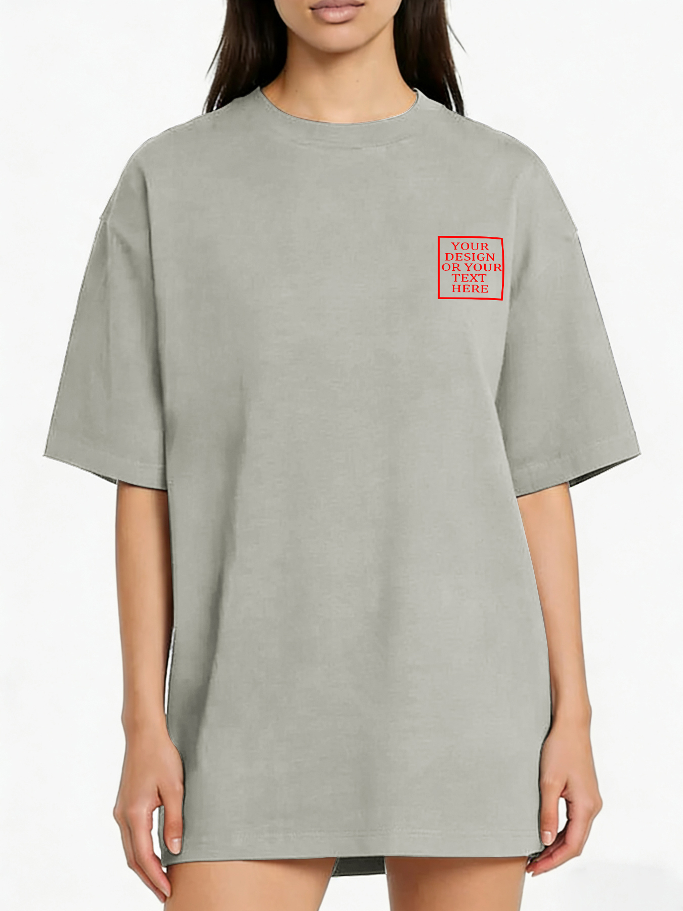 Women's Custom Short-Sleeve T-Shirt - Add Your Own Photo/Pattern/Text Design | 100% Cotton | Machine Washable Crew Neck Short-Sleeve T-Shirt, Ideal for Company Team Building Attire, Work Shirts, and Holiday Gifts. Personalized Short-Sleeve T-Shirt.