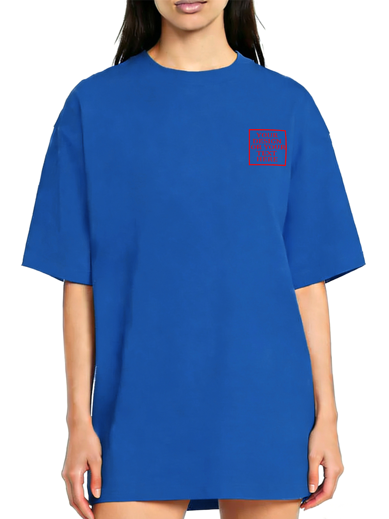 Women's Custom Short-Sleeve T-Shirt - Add Your Own Photo/Pattern/Text Design | 100% Cotton | Machine Washable Crew Neck Short-Sleeve T-Shirt, Ideal for Company Team Building Attire, Work Shirts, and Holiday Gifts. Personalized Short-Sleeve T-Shirt.