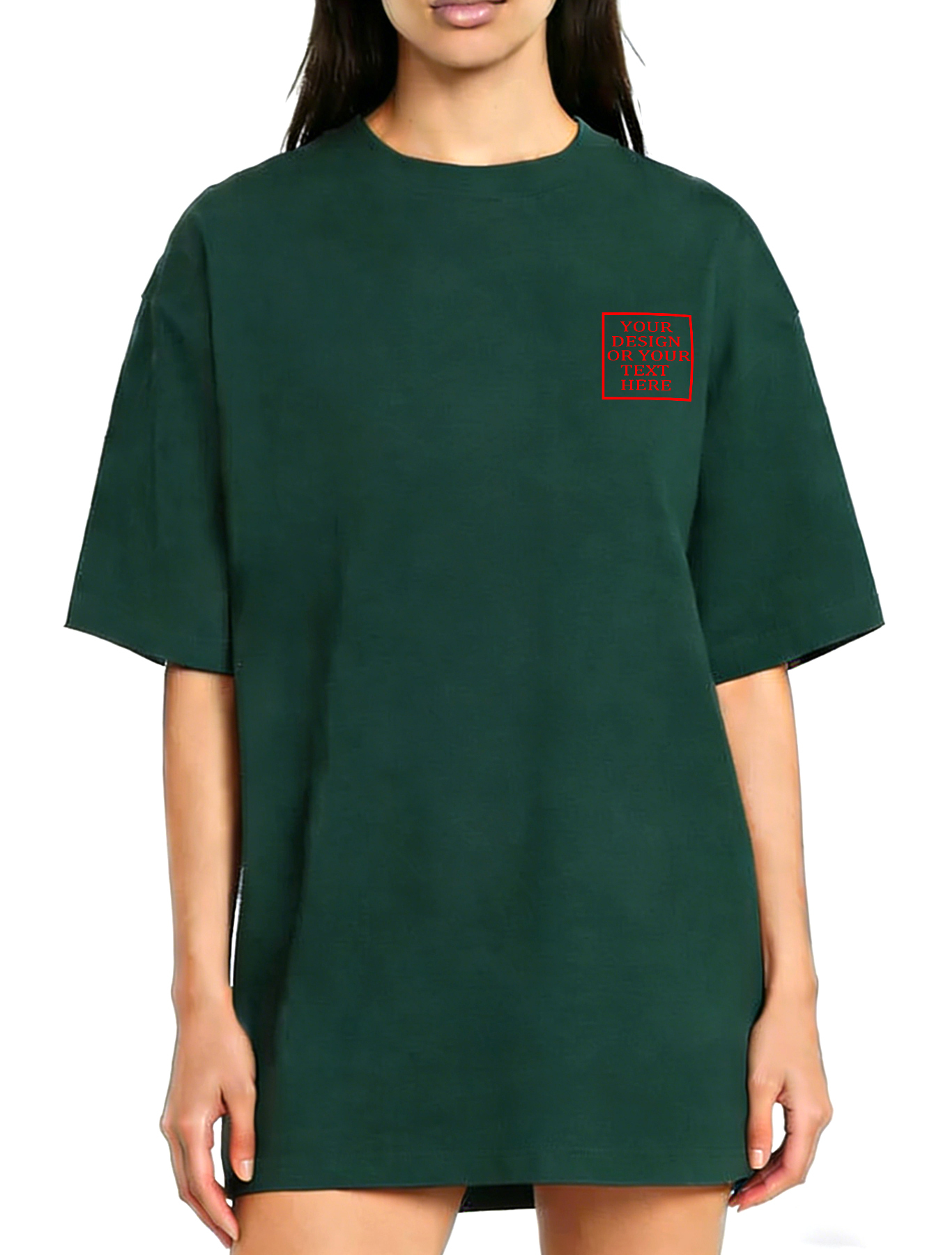 Women's Custom Short-Sleeve T-Shirt - Add Your Own Photo/Pattern/Text Design | 100% Cotton | Machine Washable Crew Neck Short-Sleeve T-Shirt, Ideal for Company Team Building Attire, Work Shirts, and Holiday Gifts. Personalized Short-Sleeve T-Shirt.