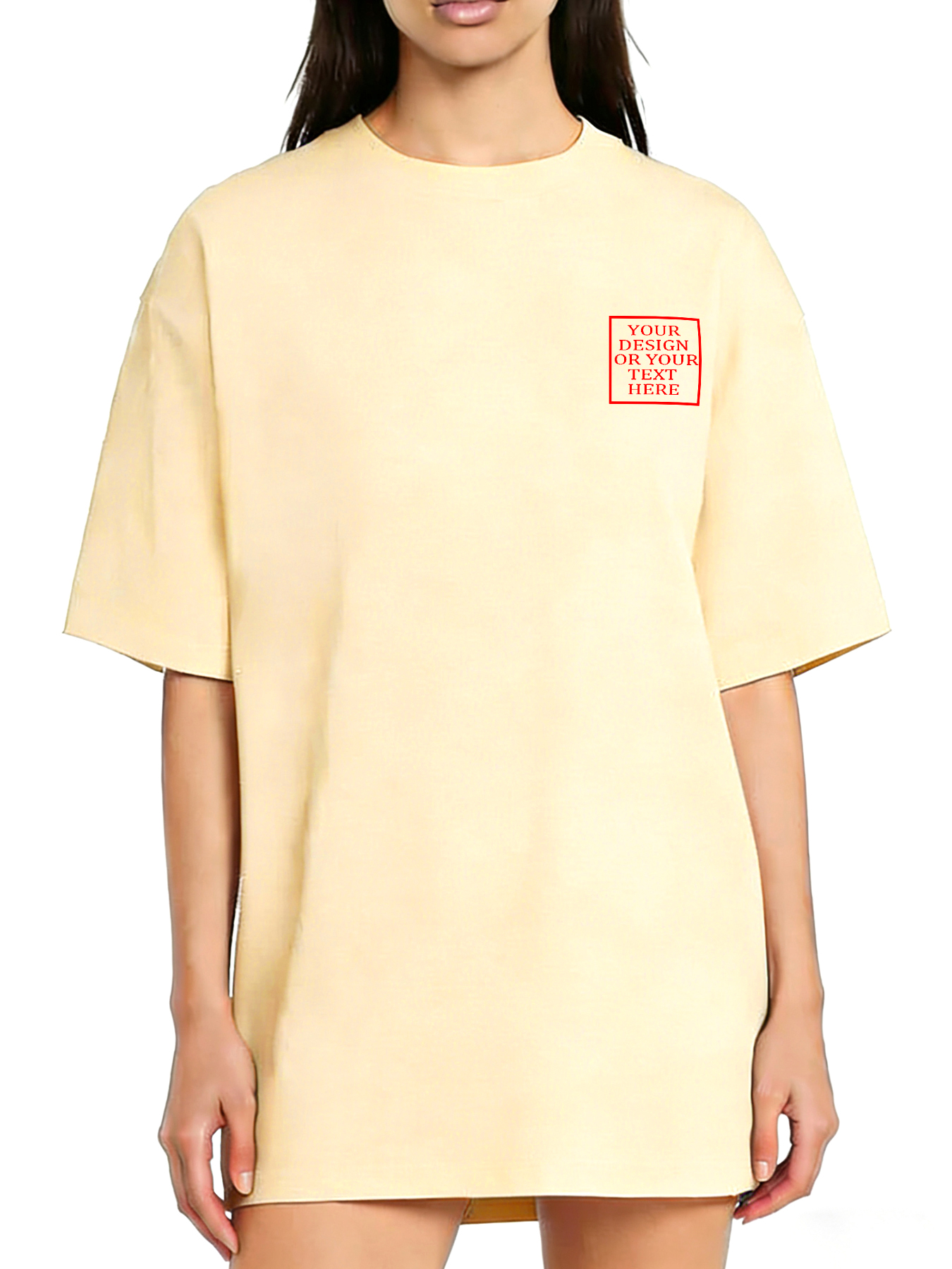 Women's Custom Short-Sleeve T-Shirt - Add Your Own Photo/Pattern/Text Design | 100% Cotton | Machine Washable Crew Neck Short-Sleeve T-Shirt, Ideal for Company Team Building Attire, Work Shirts, and Holiday Gifts. Personalized Short-Sleeve T-Shirt.