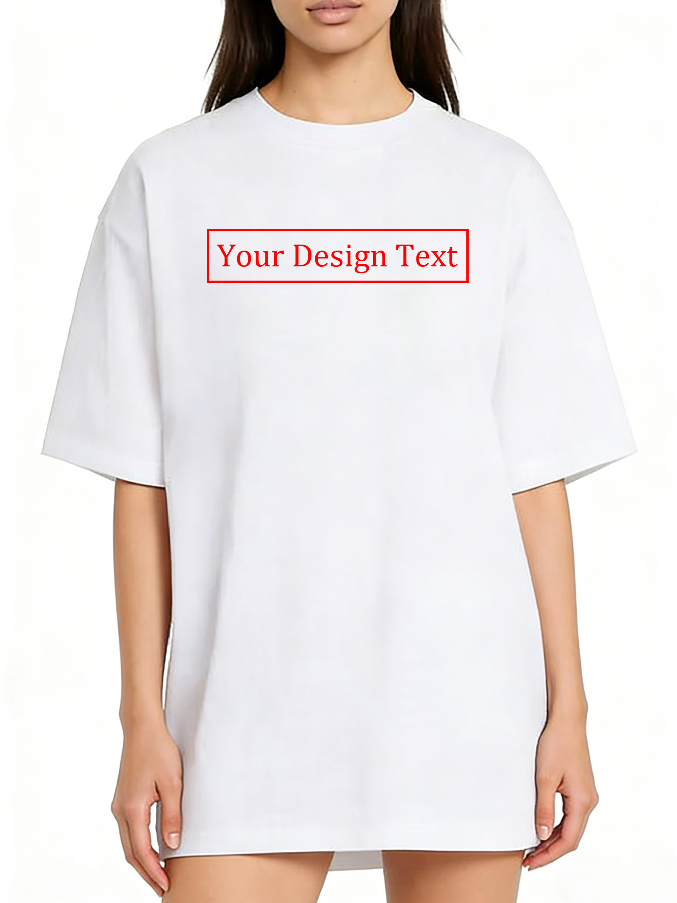 Women's Custom Short-Sleeve T-Shirt - Add Your Own Text Design | 100% Cotton | Machine Washable Crew Neck Short-Sleeve T-Shirt, Ideal for Company Team Building Attire, Work Shirts, and Holiday Gifts. Personalized Short-Sleeve T-Shirt.