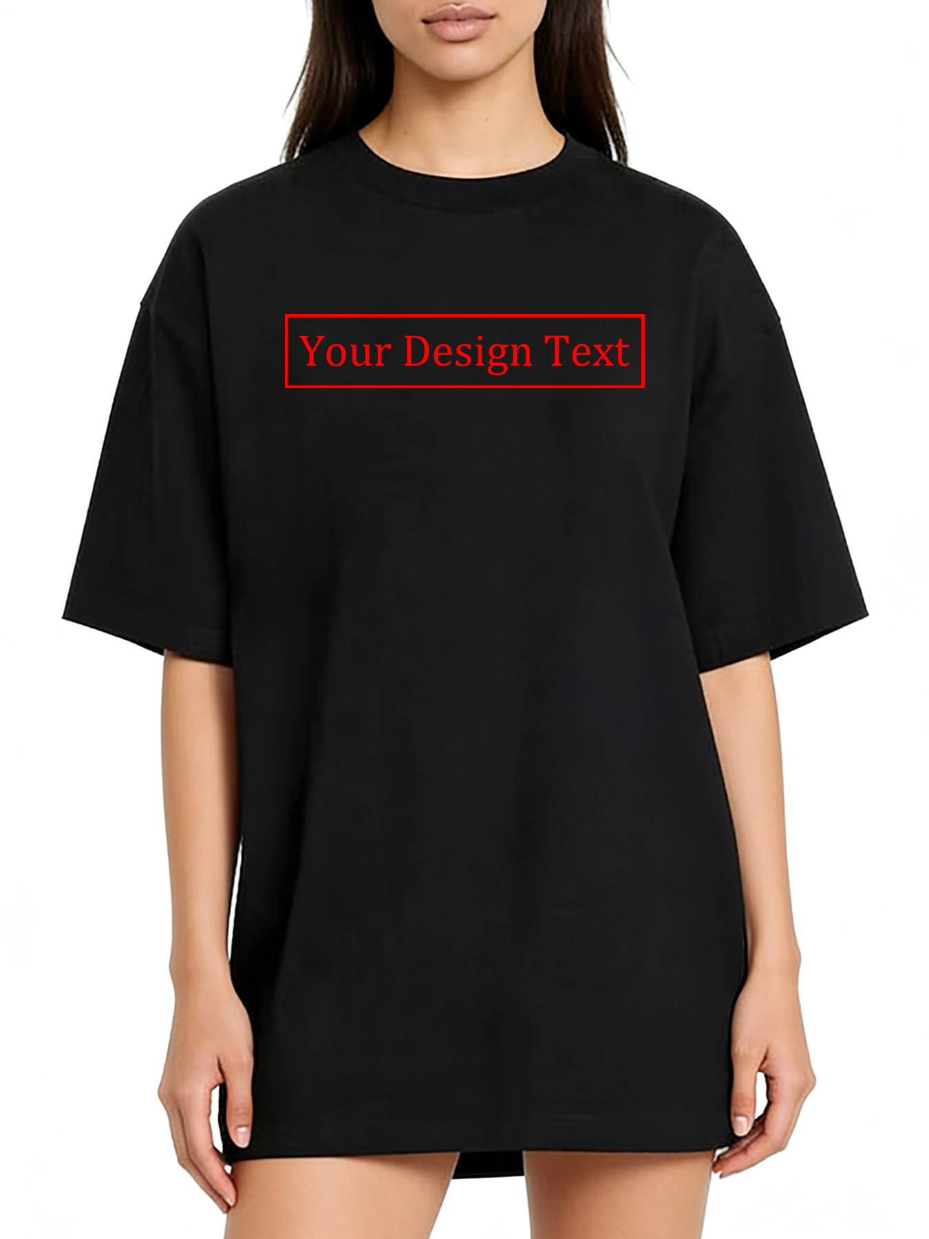 Women's Custom Short-Sleeve T-Shirt - Add Your Own Text Design | 100% Cotton | Machine Washable Crew Neck Short-Sleeve T-Shirt, Ideal for Company Team Building Attire, Work Shirts, and Holiday Gifts. Personalized Short-Sleeve T-Shirt.