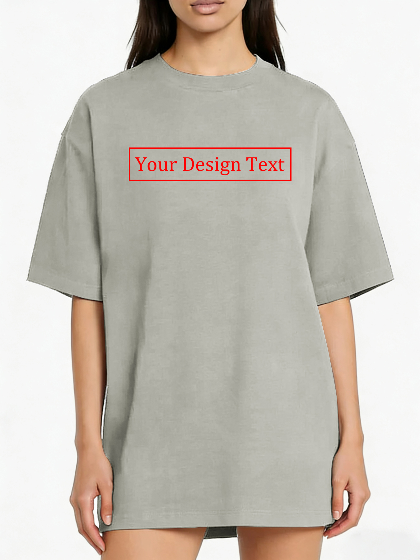 Women's Custom Short-Sleeve T-Shirt - Add Your Own Text Design | 100% Cotton | Machine Washable Crew Neck Short-Sleeve T-Shirt, Ideal for Company Team Building Attire, Work Shirts, and Holiday Gifts. Personalized Short-Sleeve T-Shirt.