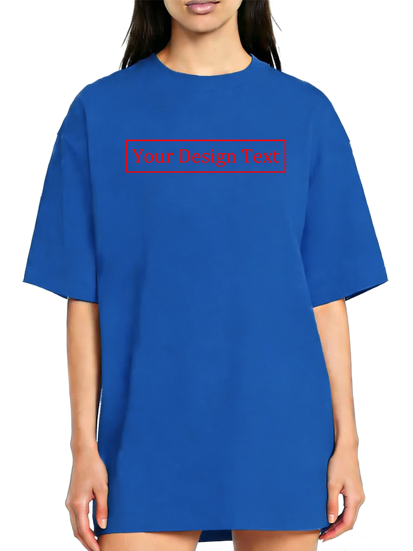 Women's Custom Short-Sleeve T-Shirt - Add Your Own Text Design | 100% Cotton | Machine Washable Crew Neck Short-Sleeve T-Shirt, Ideal for Company Team Building Attire, Work Shirts, and Holiday Gifts. Personalized Short-Sleeve T-Shirt.