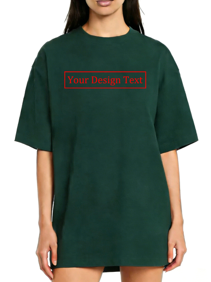 Women's Custom Short-Sleeve T-Shirt - Add Your Own Text Design | 100% Cotton | Machine Washable Crew Neck Short-Sleeve T-Shirt, Ideal for Company Team Building Attire, Work Shirts, and Holiday Gifts. Personalized Short-Sleeve T-Shirt.