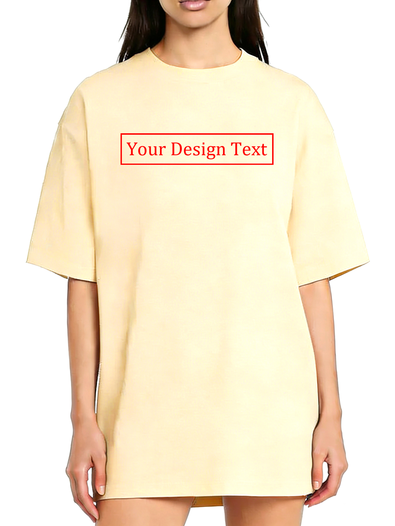 Women's Custom Short-Sleeve T-Shirt - Add Your Own Text Design | 100% Cotton | Machine Washable Crew Neck Short-Sleeve T-Shirt, Ideal for Company Team Building Attire, Work Shirts, and Holiday Gifts. Personalized Short-Sleeve T-Shirt.