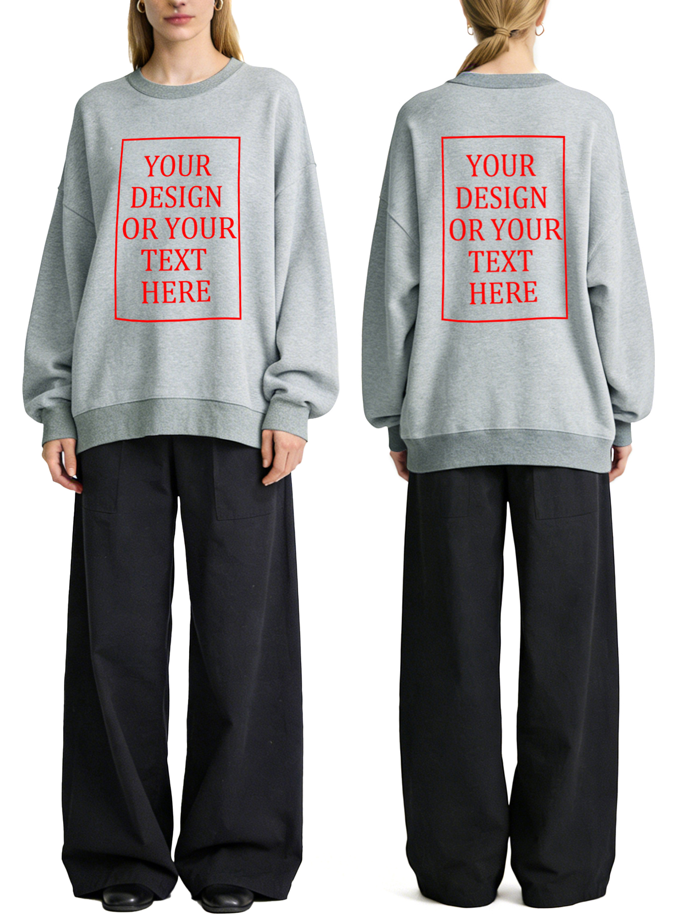 Women's Custom Hoodie - Add Your Own Photo/Text Double-Sided Design