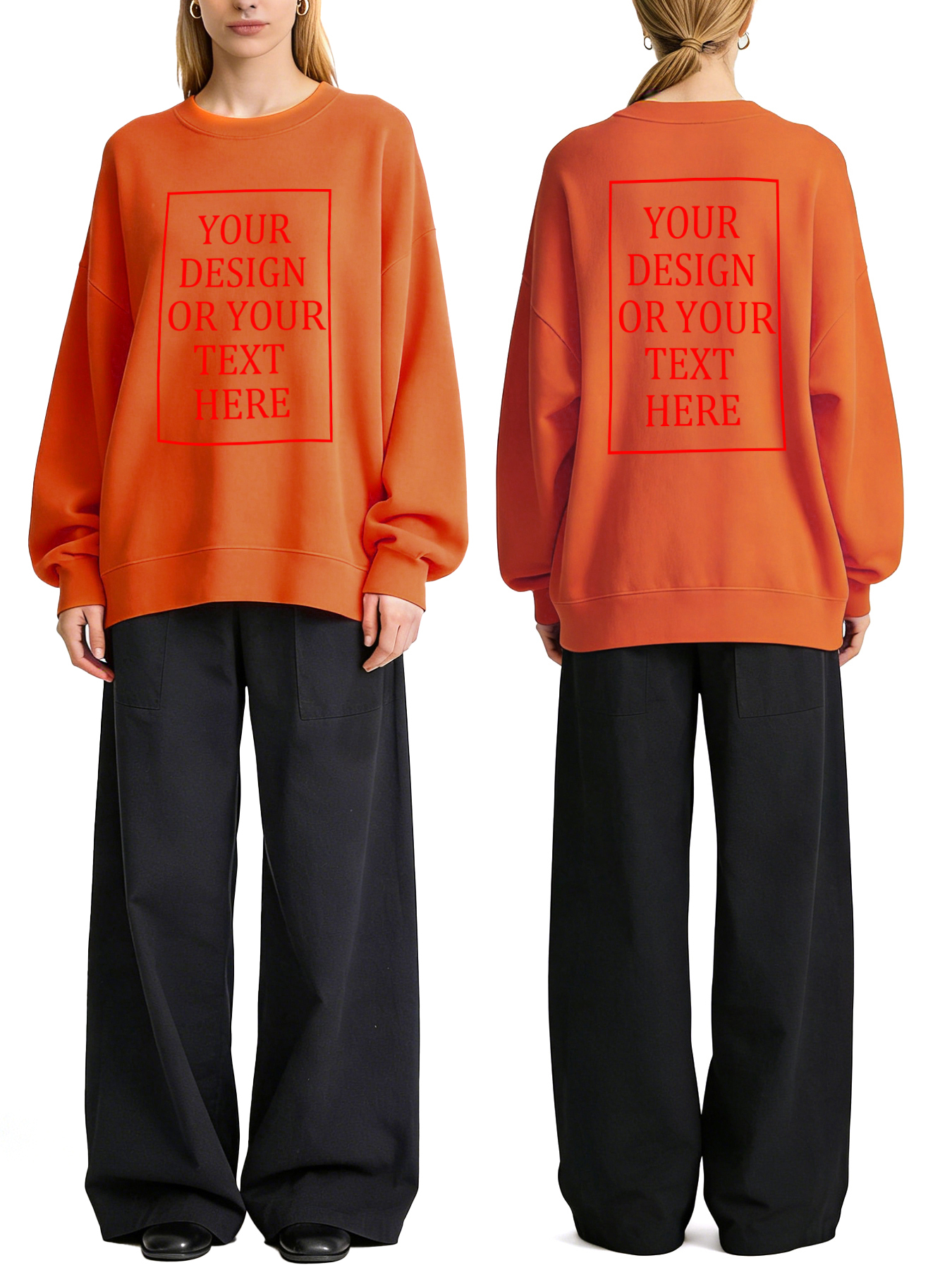 Women's Custom Hoodie - Add Your Own Photo/Text Double-Sided Design