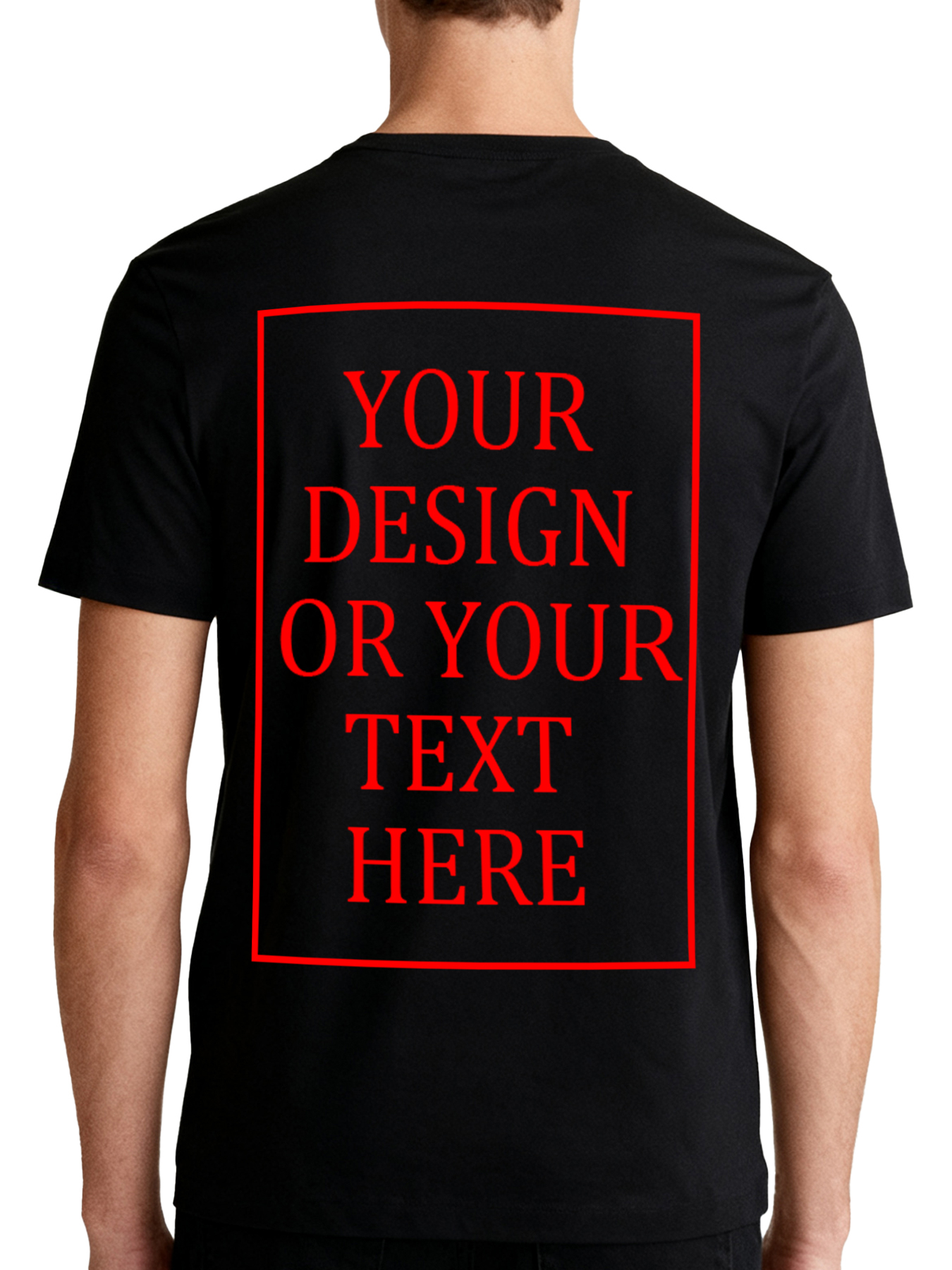 Men's Custom Short-Sleeve T-Shirt - Add Your Own Photo/Text Design