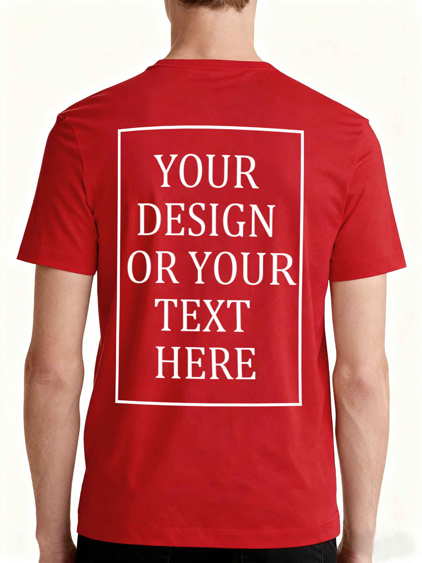 Men's Custom Short-Sleeve T-Shirt - Add Your Own Photo/Text Design