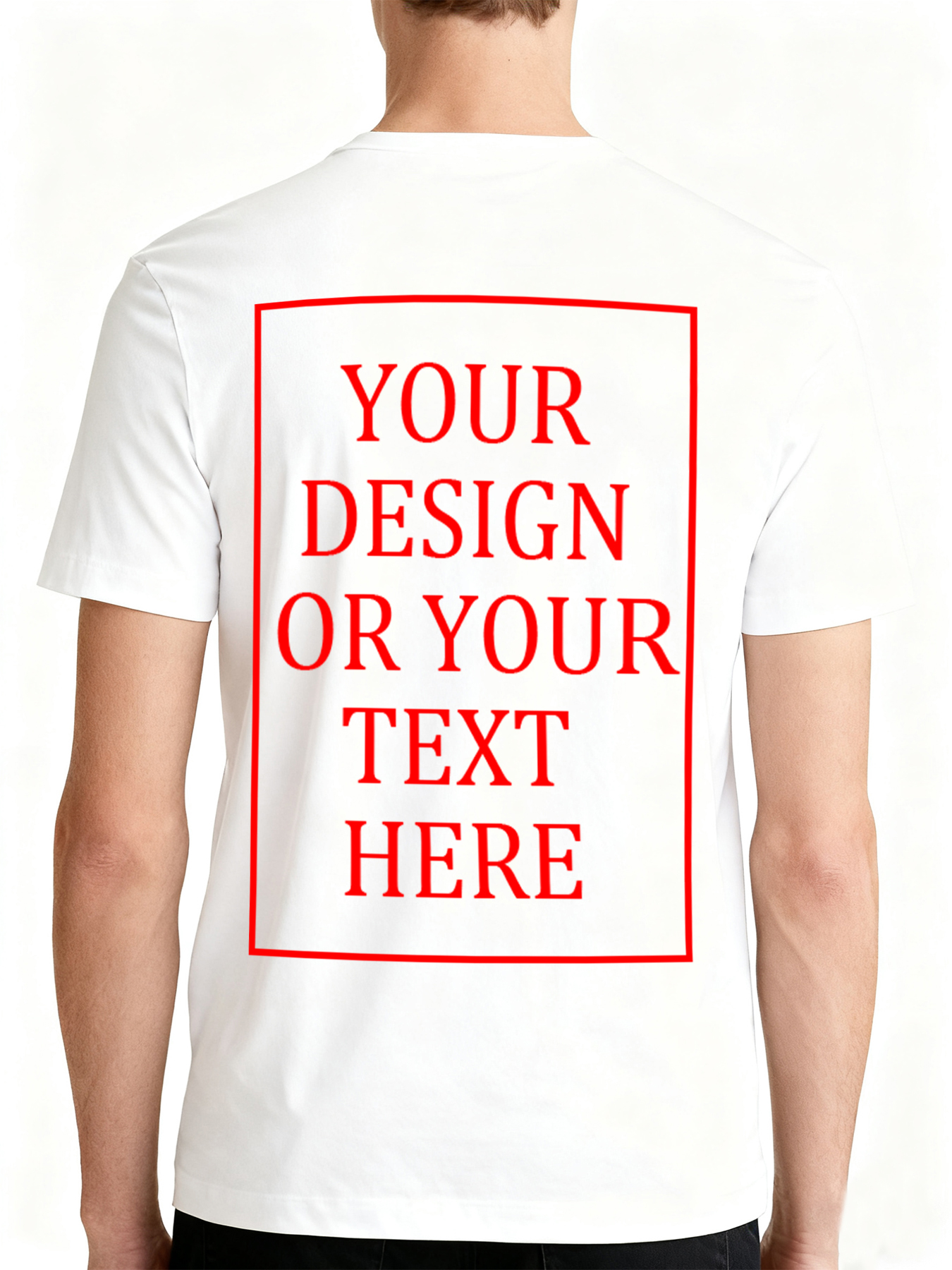 Men's Custom Short-Sleeve T-Shirt - Add Your Own Photo/Text Design