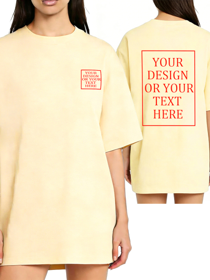 Women's Custom Short-Sleeve T-Shirt - Add Your Own Photo/Text Double-Sided Design