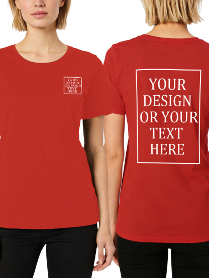 Women's Custom Short-Sleeve T-Shirt - Add Your Own Photo/Text Double-Sided Design