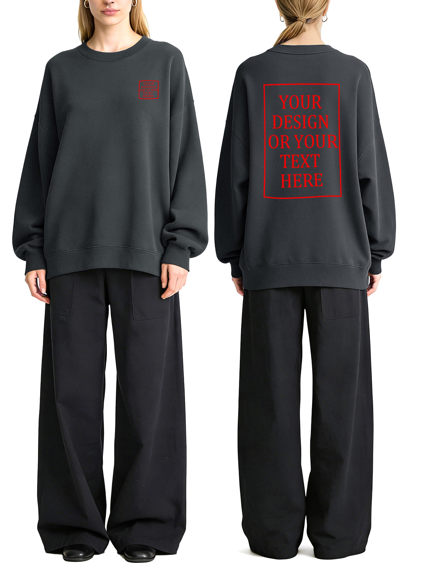 Women's Custom Hoodie - Add Your Own Photo/Text Double-Sided Design