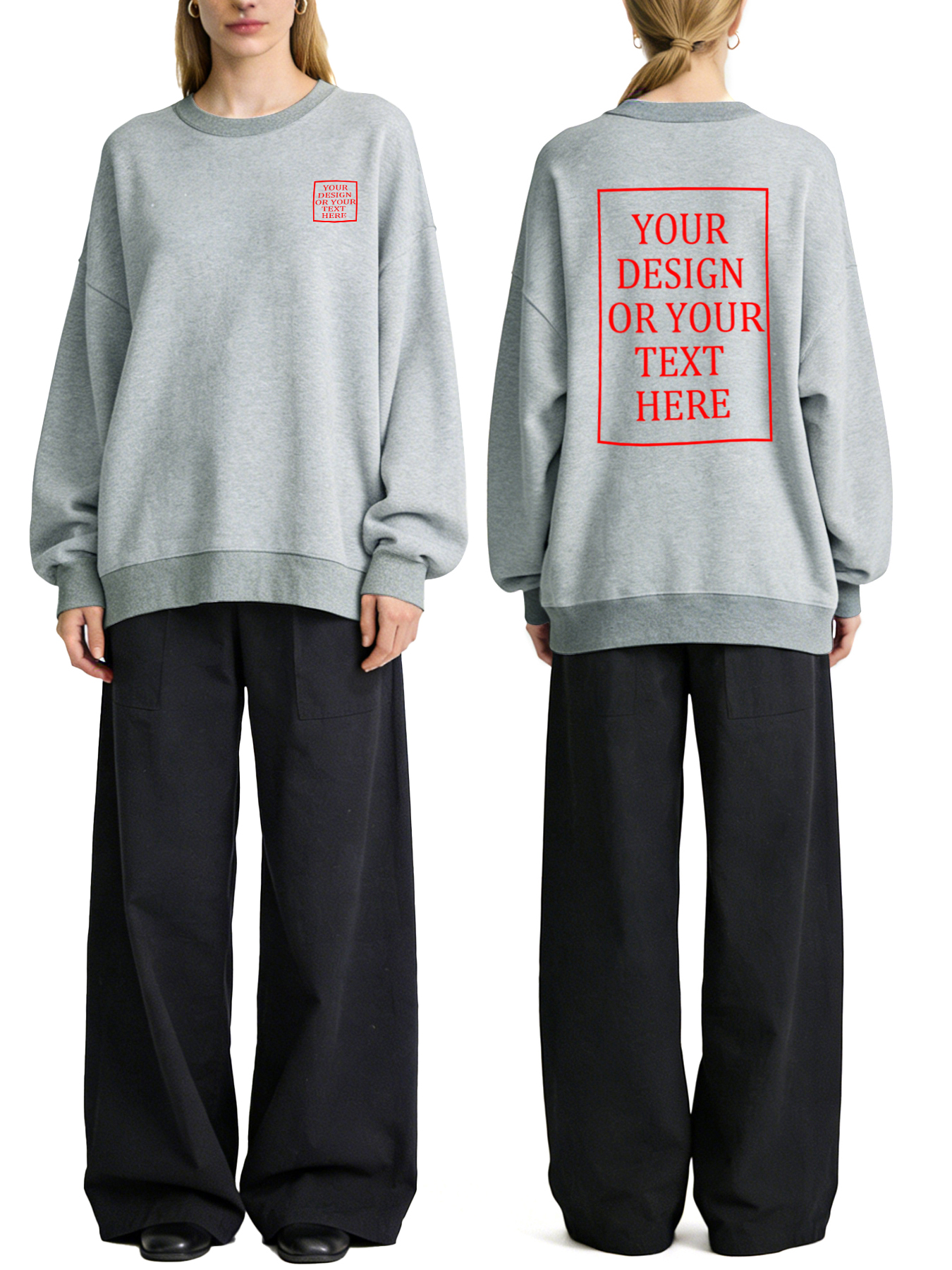 Women's Custom Hoodie - Add Your Own Photo/Text Double-Sided Design