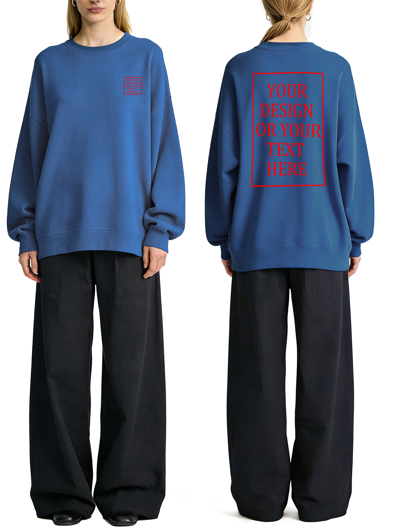 Women's Custom Hoodie - Add Your Own Photo/Text Double-Sided Design