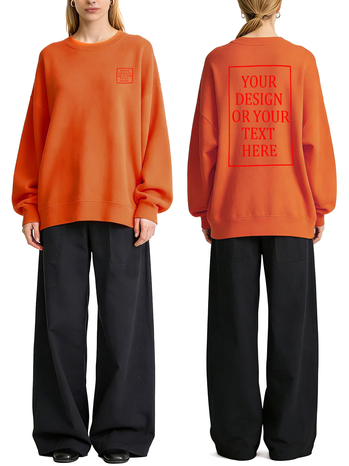 Women's Custom Hoodie - Add Your Own Photo/Text Double-Sided Design