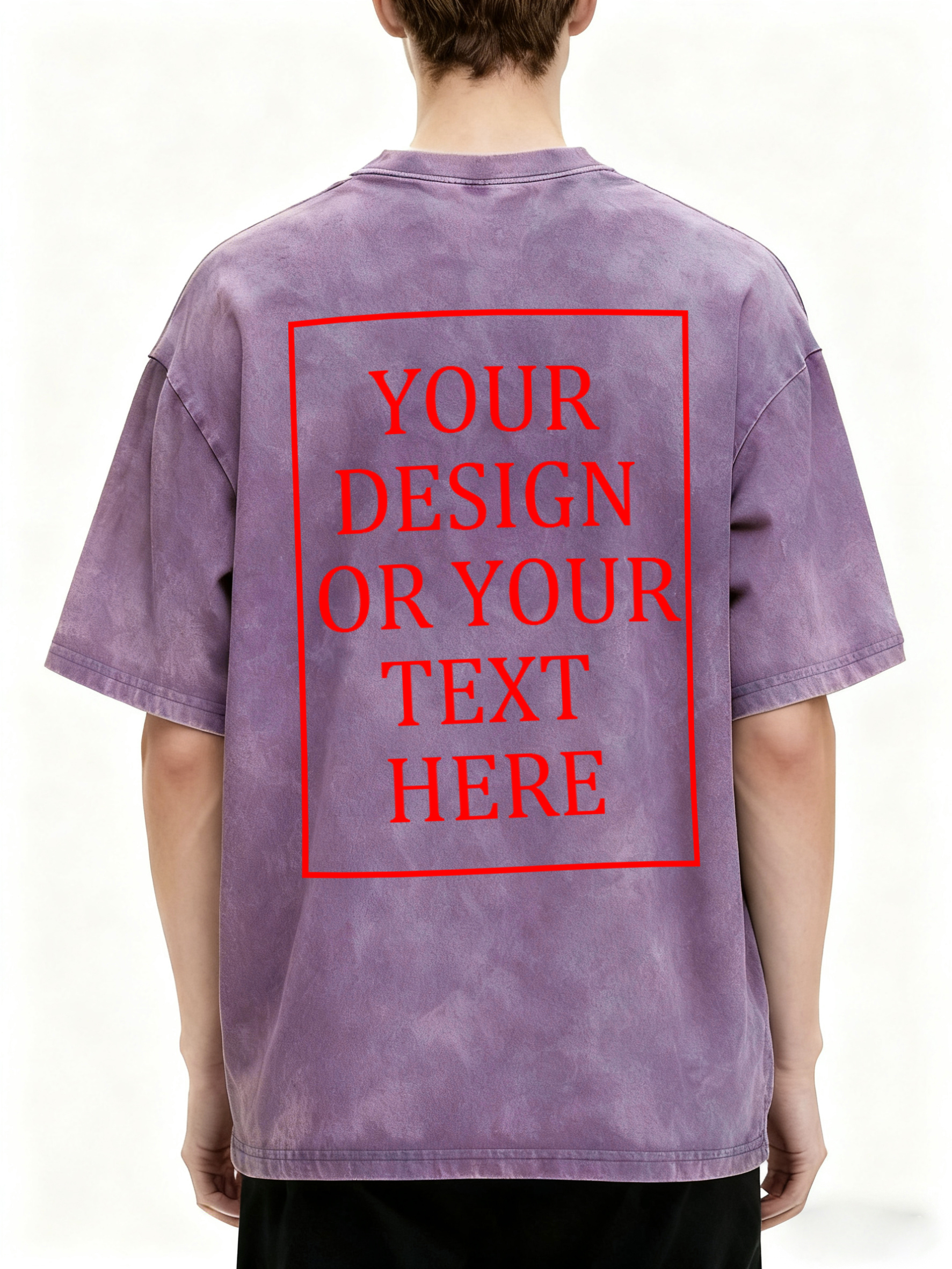 Men's Custom Retro Washed Short-Sleeve T-Shirt - Add Your Own Photo/Text Design