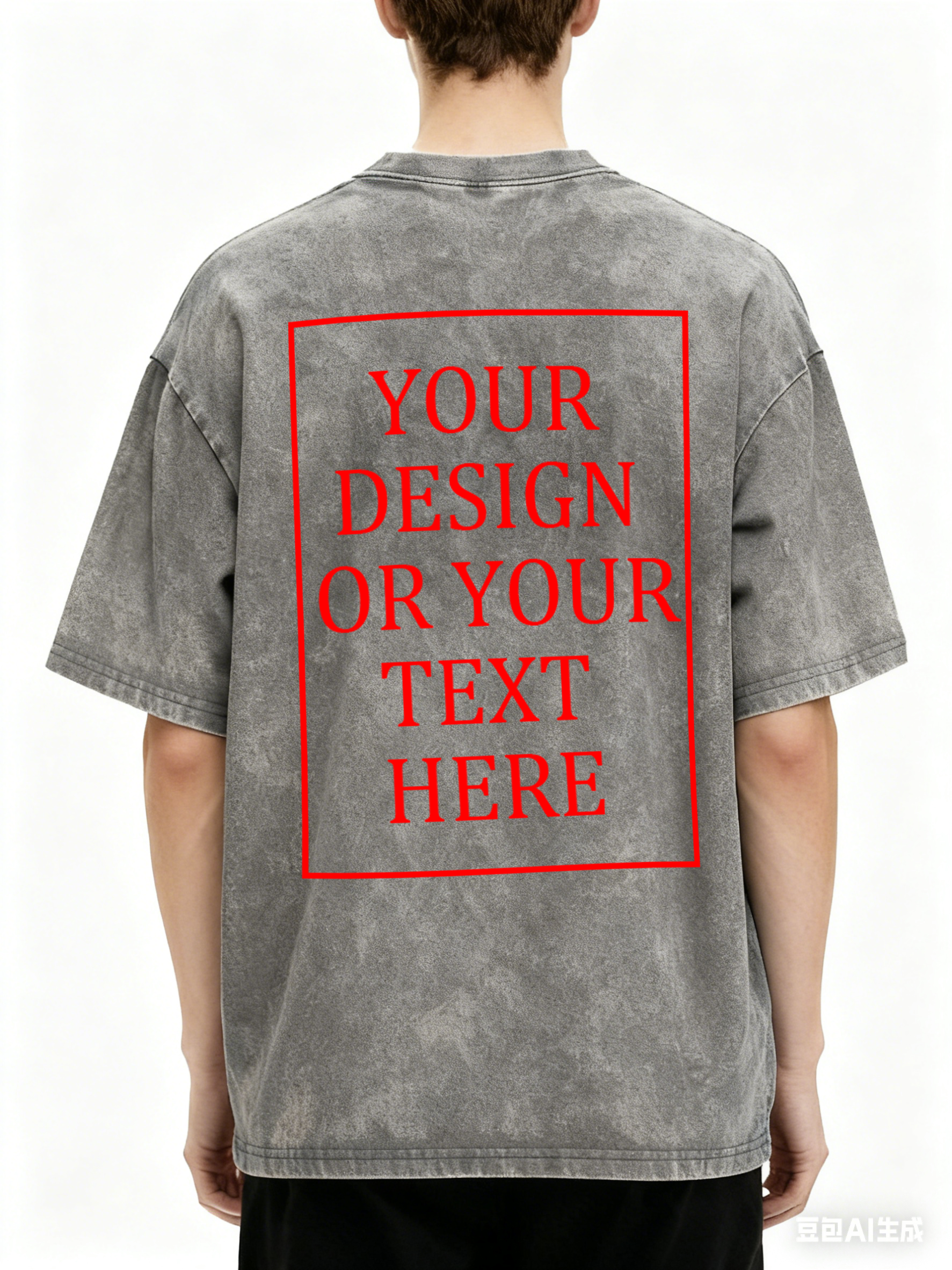 Men's Custom Retro Washed Short-Sleeve T-Shirt - Add Your Own Photo/Text Design