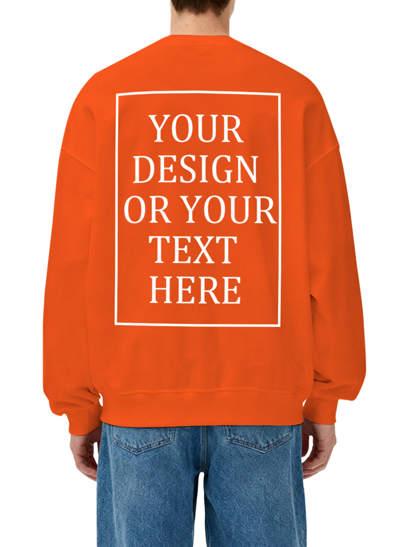 Men's Custom Crew Neck Sweatshirt - Add Your Own Photo/Text Design