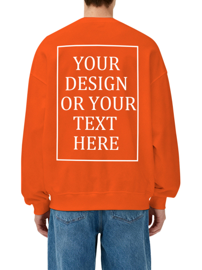 Men's Custom Crew Neck Sweatshirt - Add Your Own Photo/Text Design