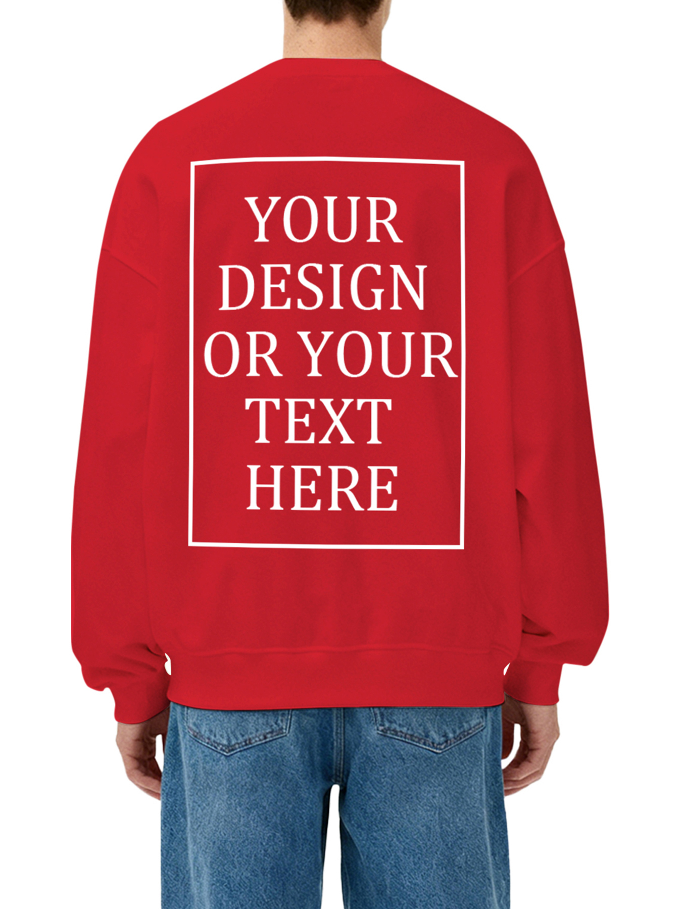 Men's Custom Crew Neck Sweatshirt - Add Your Own Photo/Text Design