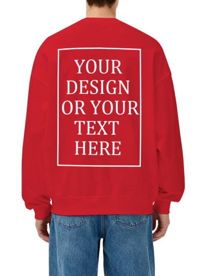 Men's Custom Crew Neck Sweatshirt - Add Your Own Photo/Text Design