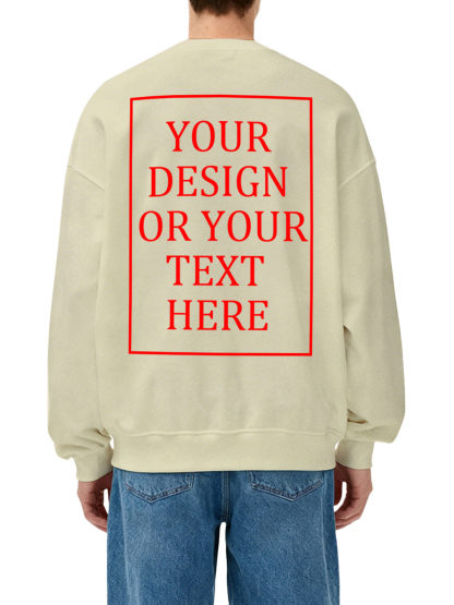 Men's Custom Crew Neck Sweatshirt - Add Your Own Photo/Text Design