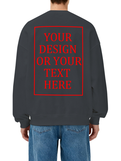 Men's Custom Crew Neck Sweatshirt - Add Your Own Photo/Text Design