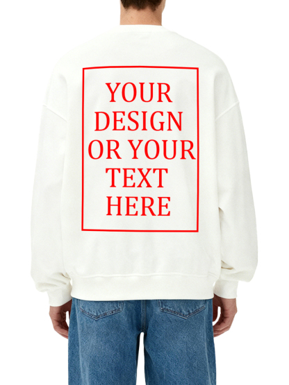 Men's Custom Crew Neck Sweatshirt - Add Your Own Photo/Text Design