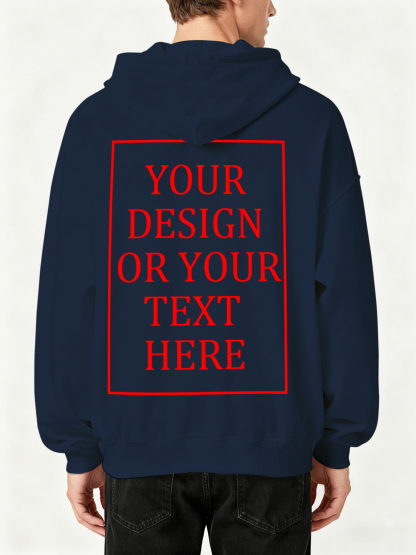 Men's Custom Hooded Sweatshirt - Add Your Own Photo/Text Design