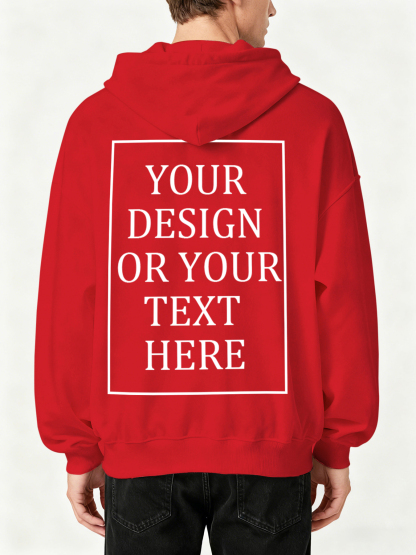 Men's Custom Hooded Sweatshirt - Add Your Own Photo/Text Design