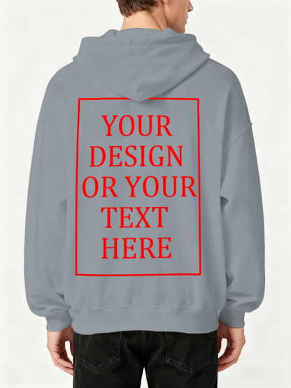 Men's Custom Hooded Sweatshirt - Add Your Own Photo/Text Design