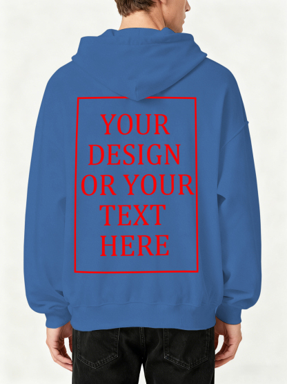 Men's Custom Hooded Sweatshirt - Add Your Own Photo/Text Design