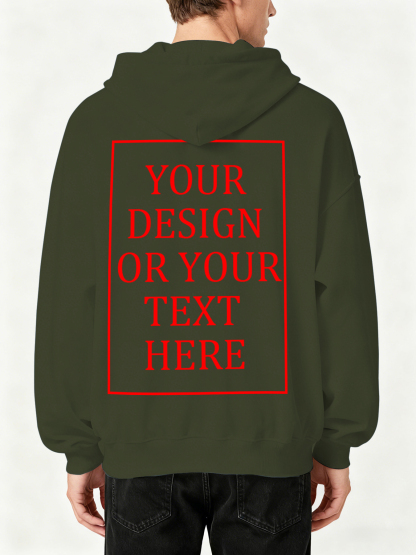 Men's Custom Hooded Sweatshirt - Add Your Own Photo/Text Design