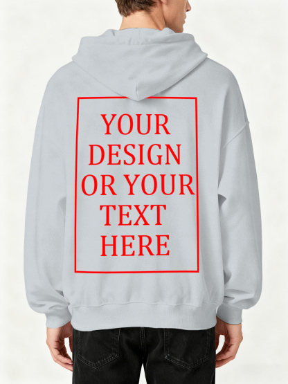 Men's Custom Hooded Sweatshirt - Add Your Own Photo/Text Design