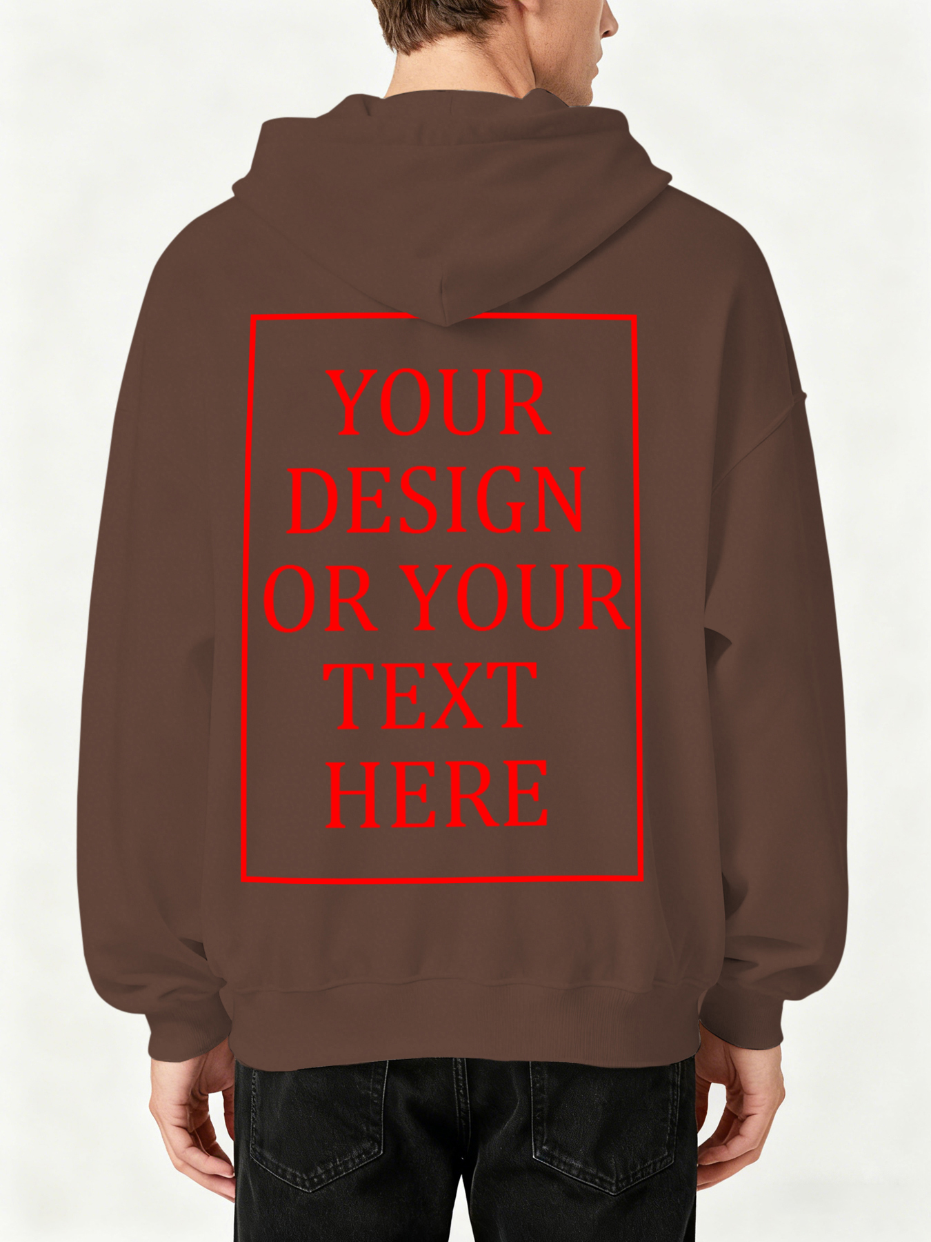 Men's Custom Hooded Sweatshirt - Add Your Own Photo/Text Design